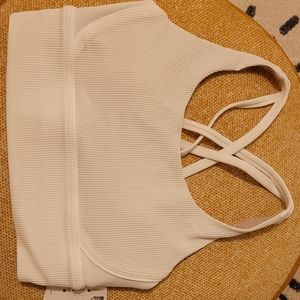 Lululemon | Sz 6 Energy Long Line Bra, White